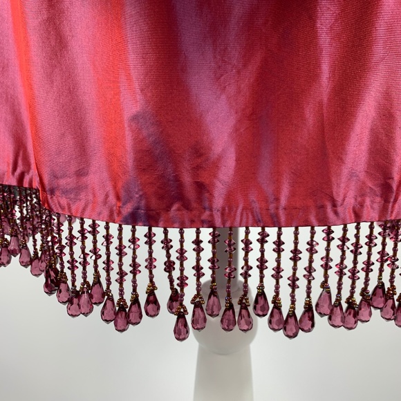 Tahari Sz 8 Formal Dress Silk Purple Beading Semi - Picture 3 of 8